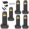 Kit Aparelho Telefone Bina 5 Ramal Entrada Chip Celular 3g - 1