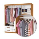 Ver imagem 6 de Guarda-roupa Solteiro Denver 6 Portas 6 Gavetas Cinamomo/branco - Carioca Móveis