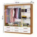 Ver imagem 4 de Guarda-roupa Solteiro Denver 6 Portas 6 Gavetas Cinamomo/branco - Carioca Móveis