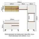 Ver imagem 4 de Armário de Cozinha Completa 250cm Branco Reims Madesa XA03