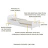 Cama Infantil com Colchão Incluso 100% MDF Realeza Multimóveis Branco Branco - 6