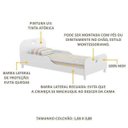Ver imagem 6 de Cama Infantil com Colchão Incluso 100% MDF Realeza Multimóveis Branco Branco