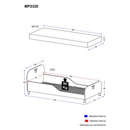 Cama Infantil com Colchão Incluso 100% MDF Realeza Multimóveis Branco Branco - 4