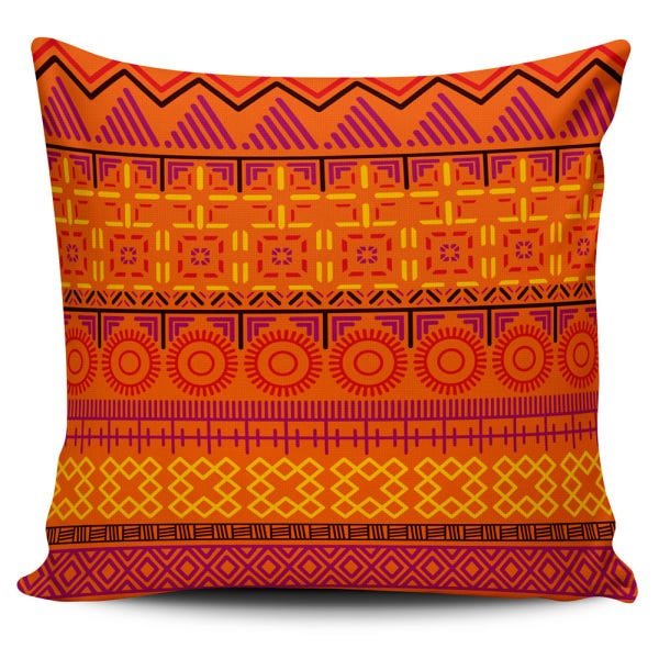 Kit 4 Capas Almofadas Etnicas Tons Laranja Vermelho 45x45cm - 5