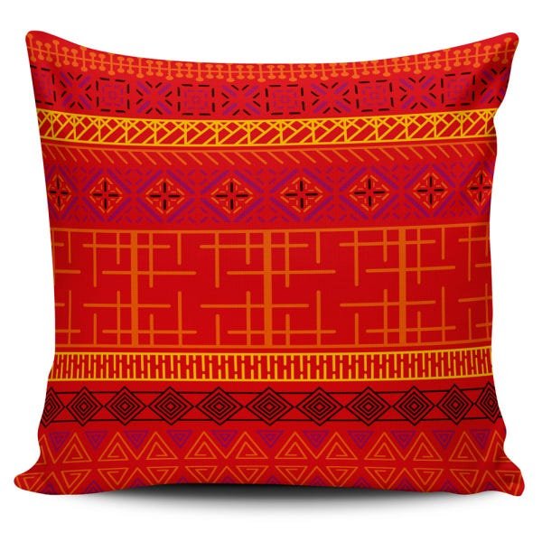 Kit 4 Capas Almofadas Etnicas Tons Laranja Vermelho 45x45cm - 3