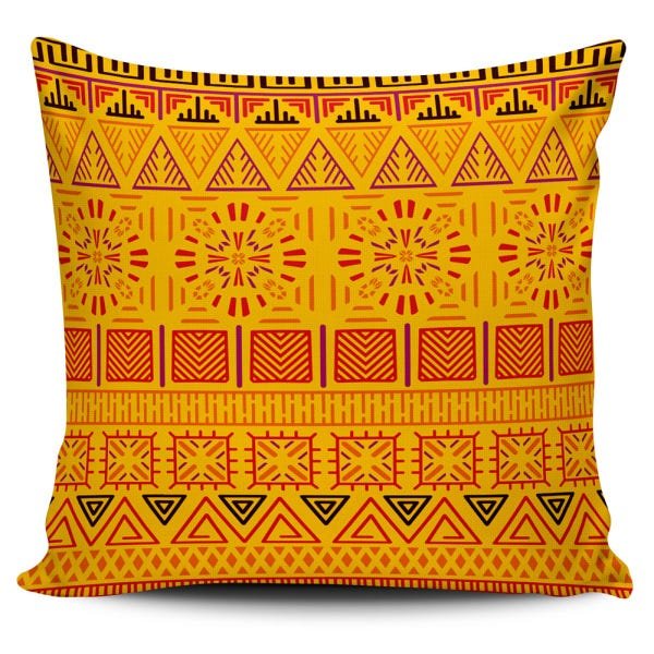Kit 4 Capas Almofadas Etnicas Tons Laranja Vermelho 45x45cm - 4