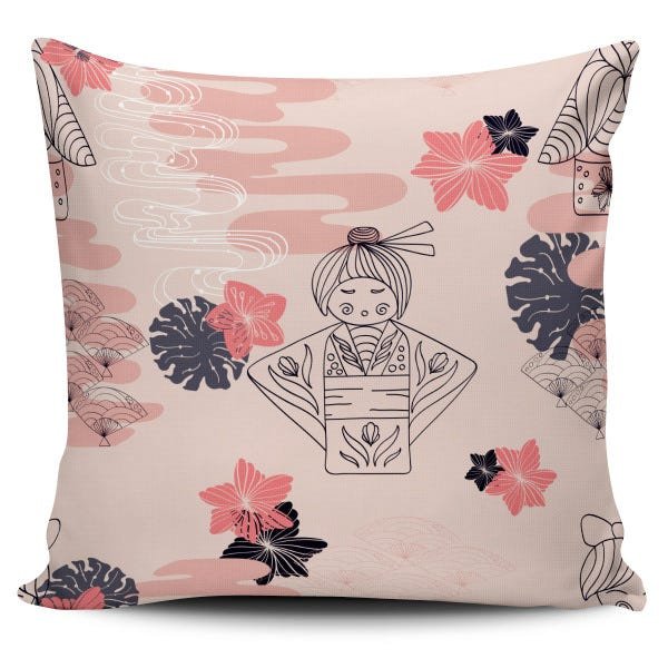 Kit 4 Capas Almofadas decorativa Carpas Motivos Japoneses - 4