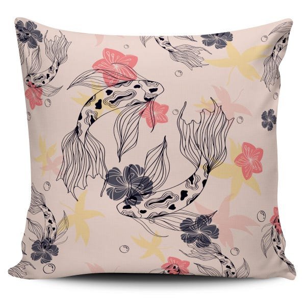 Kit 4 Capas Almofadas decorativa Carpas Motivos Japoneses - 2