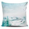 Kit 4 Capas Almofadas Pinturas Paisagens Neve 45x45cm - 2