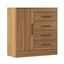 Ver imagem 2 de Cômoda Sapateira 4290 01 Porta 04 Gavetas Montevidéu Amendola Touch Demóbile