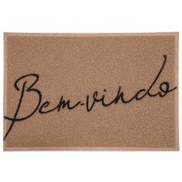 Capacho Bem Vindo Bege Kapazi 40x60cm - 1