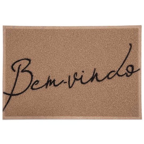 Capacho Bem Vindo Bege Kapazi 40x60cm