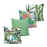 Kit 4 Almofadas Folhagens e Bambu Watercolor 45x45cm - 1