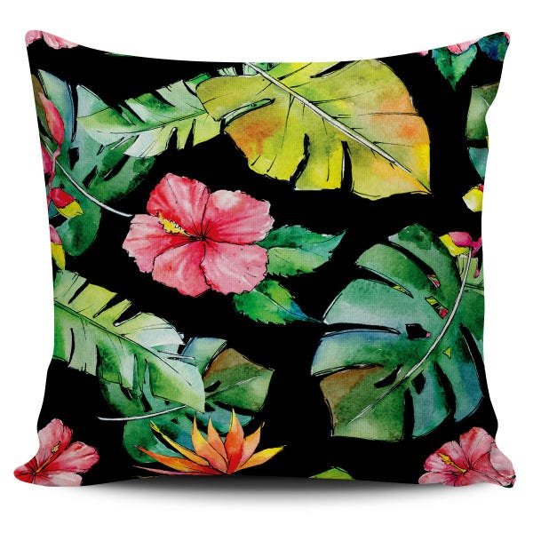 Kit 4 Capas Almofadas Folhagem Tropical 45x45cm - 4