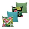 Kit 4 Capas Almofadas Folhagem Tropical 45x45cm - 1
