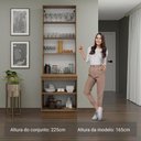 Ver imagem 7 de Kit Balcão + Cristaleira 70cm Rustic Branco Veludo Lux Madesa 01 Rustic Branco