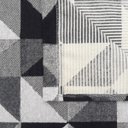 Ver imagem 3 de Tapete Roma Sala Quarto Antiderrapante Geométrico 132x200cm Preto Casa Dona