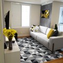 Ver imagem 1 de Tapete Roma Sala Quarto Antiderrapante Geométrico 132x200cm Preto Casa Dona