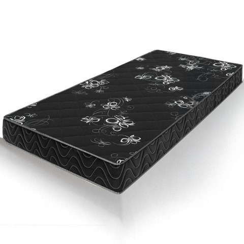Colchão Solteiro Andes Bordado Preto Espuma D20 78x188x12cm