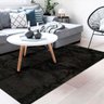 Tapete para Sala e Quarto Felpudo Cronos Casa Dona 100x150cm Preto - 3