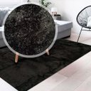 Ver imagem 2 de Tapete para Sala e Quarto Felpudo Cronos Casa Dona 150x200cm Preto