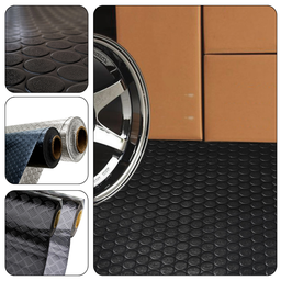 Piso Relevo Moeda 1mm Pvc Emborrachado Antiderrapante 1x7 Cor:moeda Preto - 1