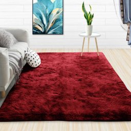 Tapete para Sala e Quarto Felpudo Cronos Casa Dona 200x250cm Vermelho - 1