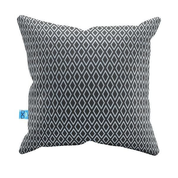 Almofada Abstrata Geométrica Preta Pelúcia 40x40 AAB0011 - 1