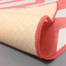 Tapete Chevrom Sala Quarto Antiderrapante Impermeável Moderno Rosa 100 x 140cm - 4