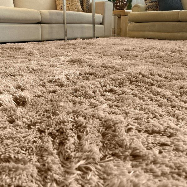 Tapete Felpudo Sala Quarto e Escritório Antiderrapante Fofo Casa Dona 150x200cm Marrom - 2