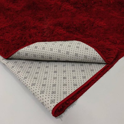 Tapete Felpudo Sala Quarto e Escritório Antiderrapante Fofo Casa Dona 200x300cm Vermelho