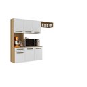 Ver imagem 1 de Cozinha Carol 6 Portas e 1 Gaveta C/ Balcão 163cm:atacama/branco