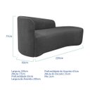 Ver imagem 3 de Kit Divã Recamier Orgânico França 220cm Lado Direito e 2 Poltronas Amore Linho