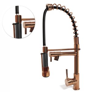 Torneiras Cozinha Monocomando 50cm com Trava de Acionamento Gourmet Rose Tutto Home