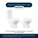 Ver imagem 4 de Assento Sanitário Soft Close Polo Marfim para Vaso Hervy com Ferragem Dourada