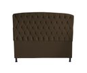 Ver imagem 2 de Kit Dubaí Cabeceira de Cama Box Casal e Recamier Baú Queen 160 Cm Suede Marrom Eli Móveis