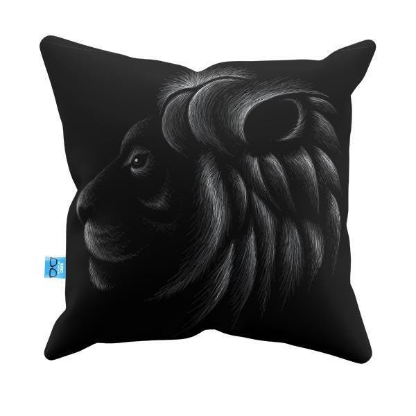 Capa de Almofada Animais Leão real Pelúcia 40x40 CAAN0009 - 1