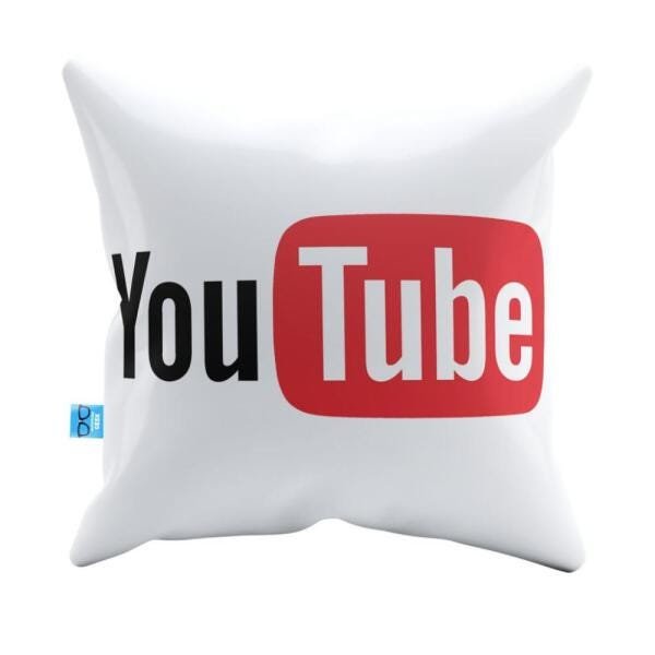 Capa de Almofada Divertida Youtube Pelúcia 40x40 CAD0047 - 1