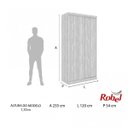 Ver imagem 3 de Guarda-Roupa Modulado 2 Portas 3 Gavetas 2 Cabideiros 1 Calceiro 120cm Supreme Robel