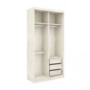 Ver imagem 2 de Guarda-Roupa Modulado 2 Portas 3 Gavetas 2 Cabideiros 1 Calceiro 120cm Supreme Robel