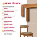 Ver imagem 6 de Sala de Jantar Mesa Nala 220cm Tampo Laminado Canto Moeda com 8 Cadeiras Noronha