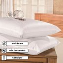 Ver imagem 2 de Capa Travesseiro Impermeável Hospitalar C/ Ziper 50x70branca