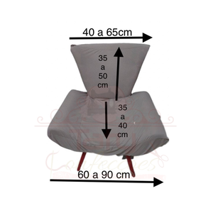 Capa Poltrona Vegas Borboleta:bege