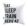 Capa de Almofada Frases Eat Train Pelúcia 40x40 CAFR0026 - 1