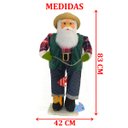 Ver imagem 3 de Boneco Natalino Papai Noel Pescador Pesca Peixe Rede de 83cm
