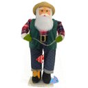 Ver imagem 1 de Boneco Natalino Papai Noel Pescador Pesca Peixe Rede de 83cm