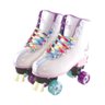 Patins 4 Rodas Ajustável Fenix Brinquedos RL-08 Com Luz 31-34 Branco - 1