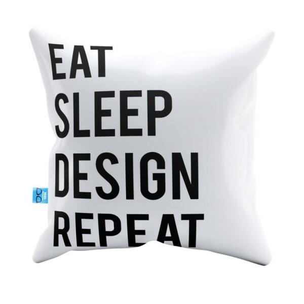 Almofada Frases Eat Design Pelúcia 40x40 AFR0032 - 1