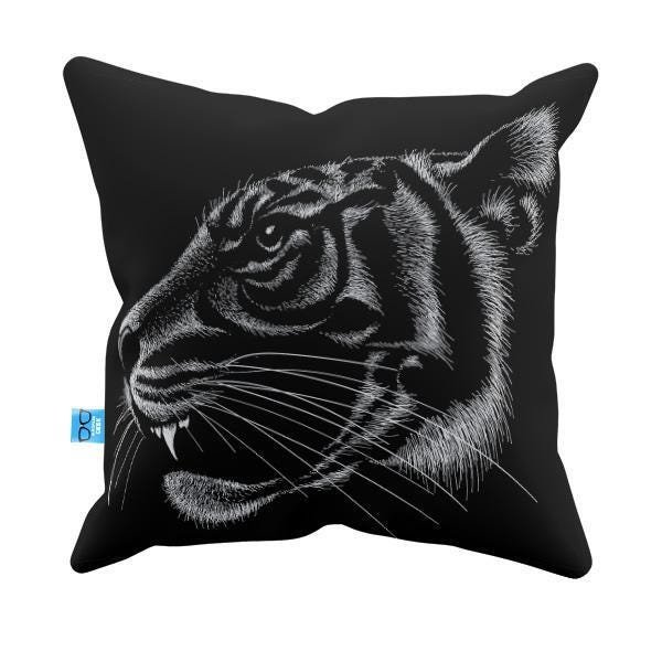Almofada Decorativa Tigre Black Pelúcia 40x40 AlmofadaGeek - 1
