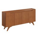 Ver imagem 1 de Buffet Aparador 100%mdf 4 Portas Pés em Madeira Maciça 180cm